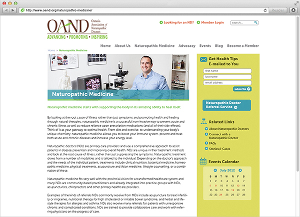 Ontario Association of Naturopathic Doctors by 108ideaspace